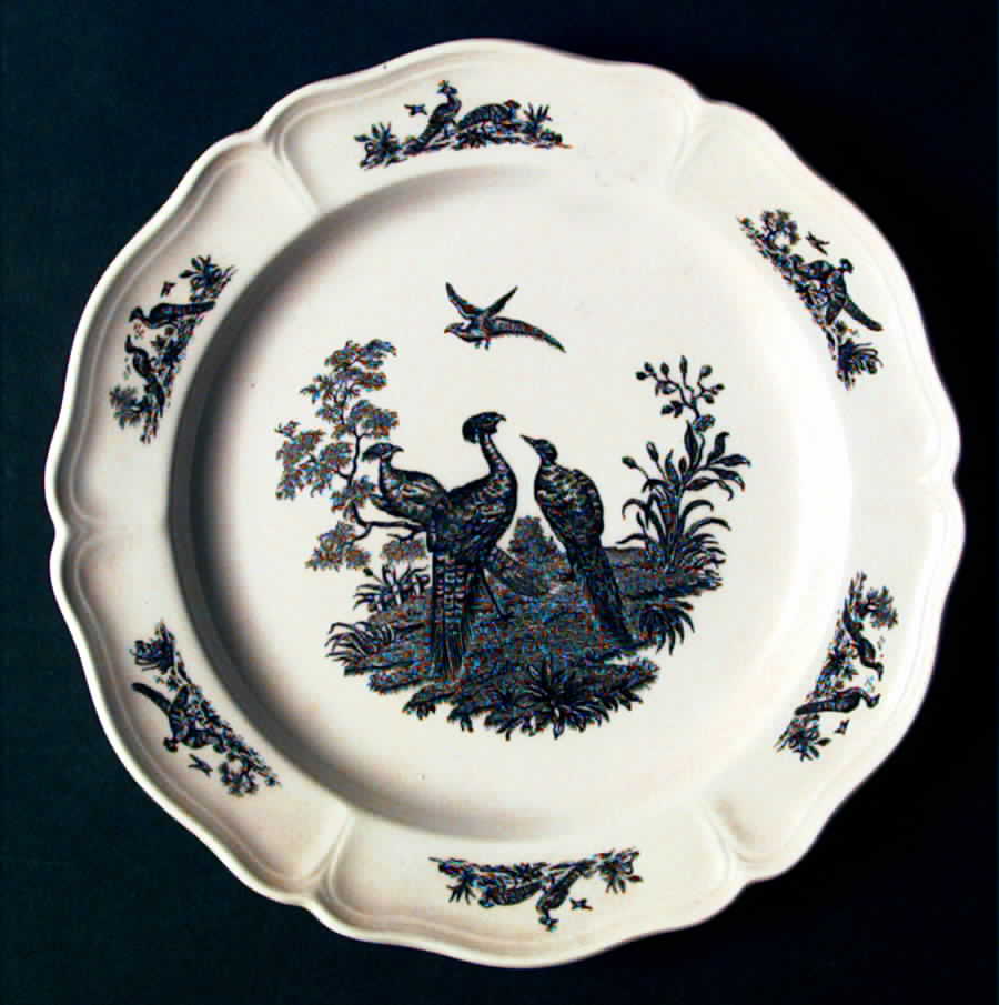 Liverpool Birds Black (Queen's) Salad Plate by Wedgwood-1