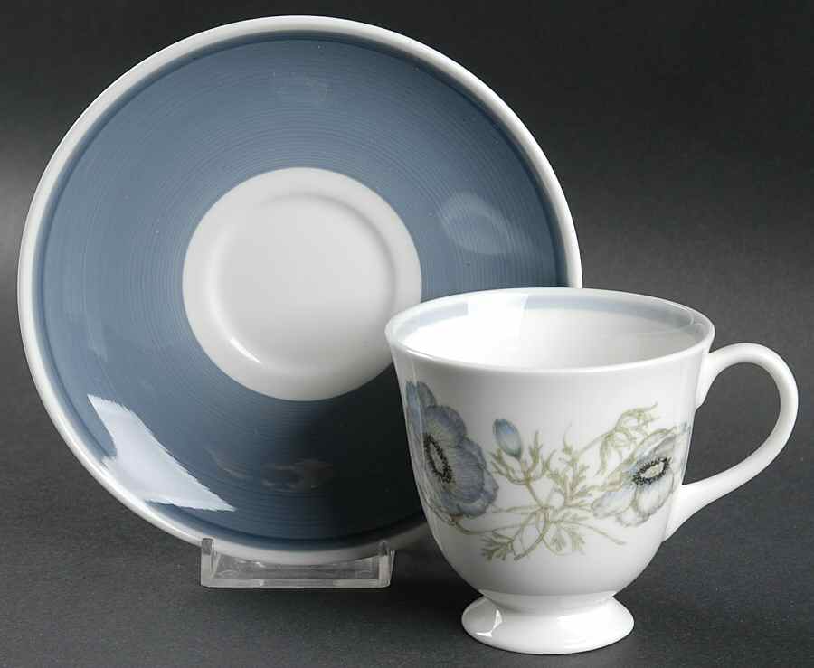 Glen Mist (Wedgwood & Susie Cooper Stamp) Traditional Footed Cup & Saucer Set by Wedgwood-1