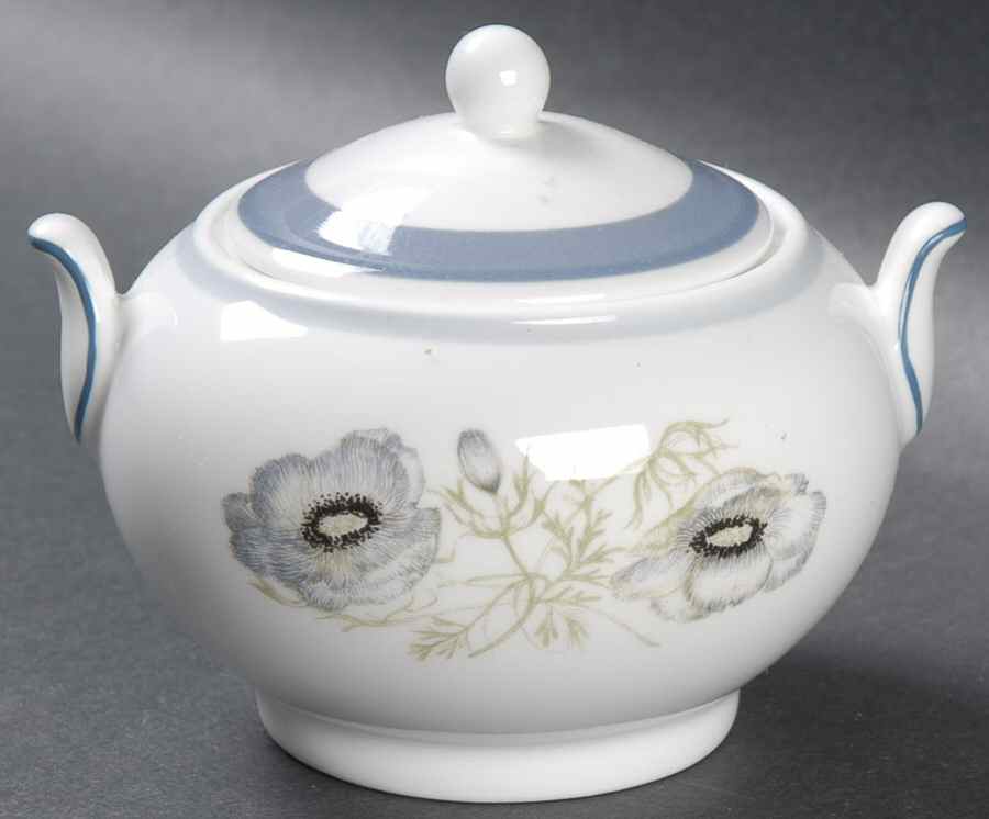 Glen Mist (Wedgwood & Susie Cooper Stamp) Mini 146 Shape Sugar Bowl & Lid by Wedgwood-1