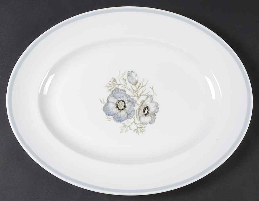 Glen Mist (Wedgwood & Susie Cooper Stamp) 14" Oval Serving Platter by Wedgwood-1