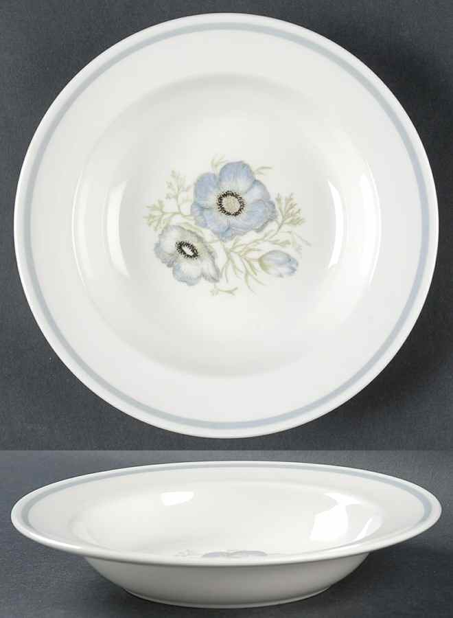 Glen Mist (Wedgwood & Susie Cooper Stamp) Rim Soup Bowl by Wedgwood-1