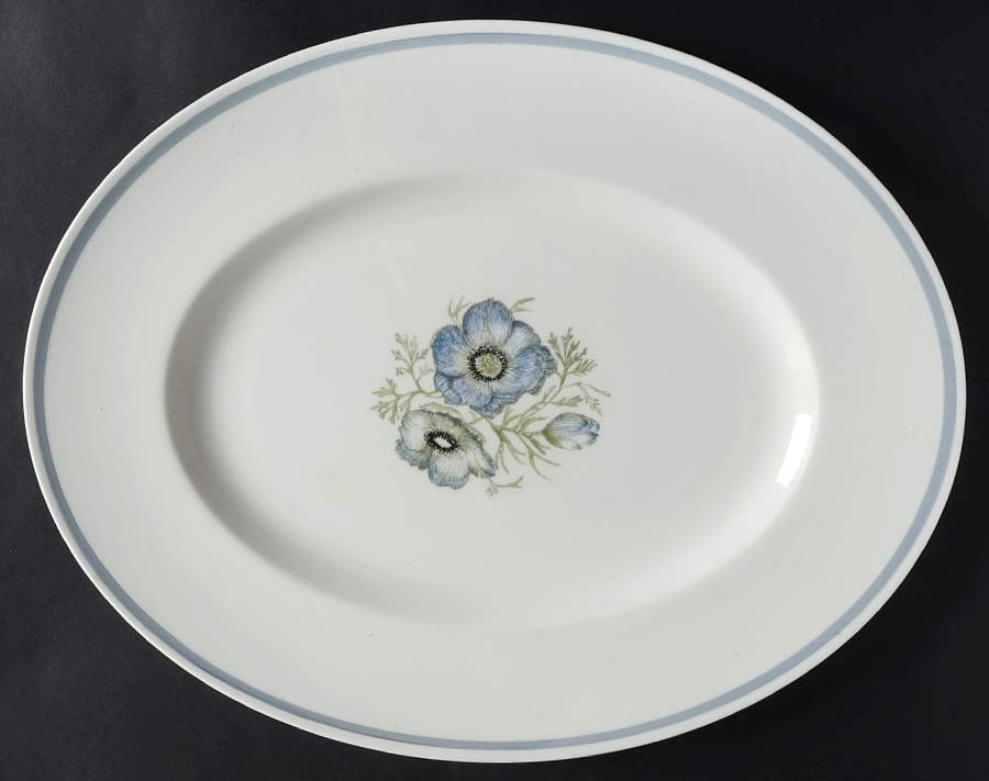 Glen Mist (Wedgwood & Susie Cooper Stamp) 15" Oval Serving Platter by Wedgwood-1
