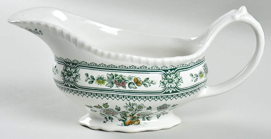 Dorset Green Multicolor (Smooth) Gravy Boat by Wood & Sons-1