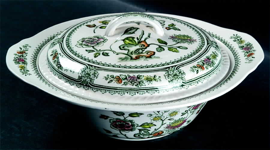 Dorset Green Multicolor (Smooth) Round Covered Vegetable by Wood & Sons-1