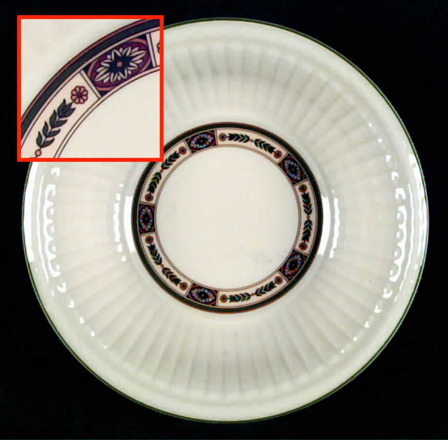 Carlton (Green Trim) Coupe Cereal Bowl by Wedgwood-1