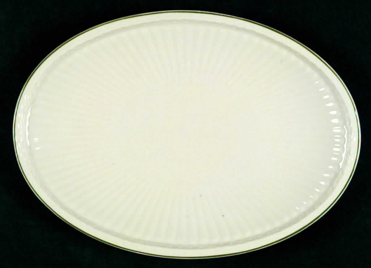 Carlton (Green Trim) Relish/Gravy Underplate by Wedgwood-1