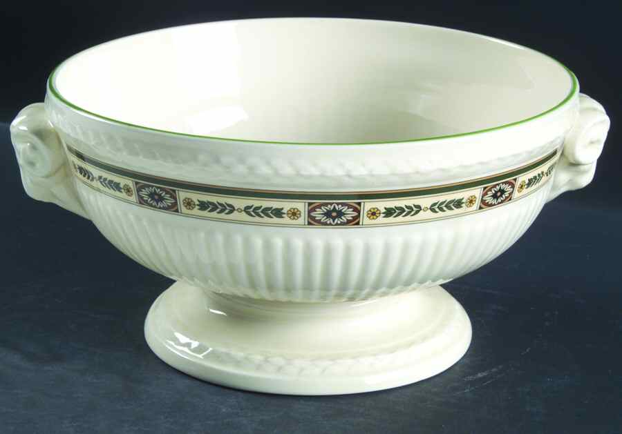 Carlton (Green Trim) 8" Salad Serving Bowl by Wedgwood-1
