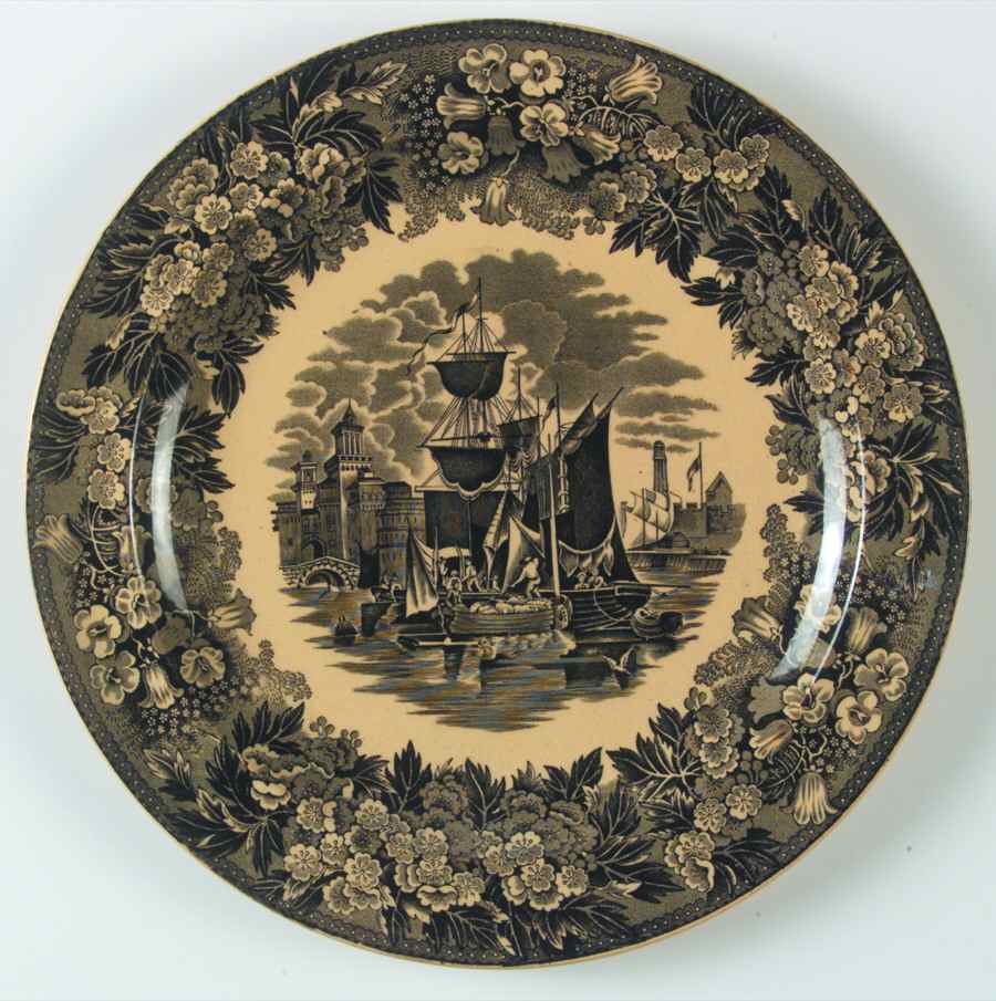 Ferrara Black (No Trim) Dinner Plate by Wedgwood-1