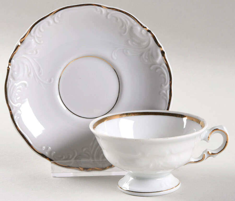 Casa Oro Footed Demitasse Cup & Saucer Set by Wawel-1