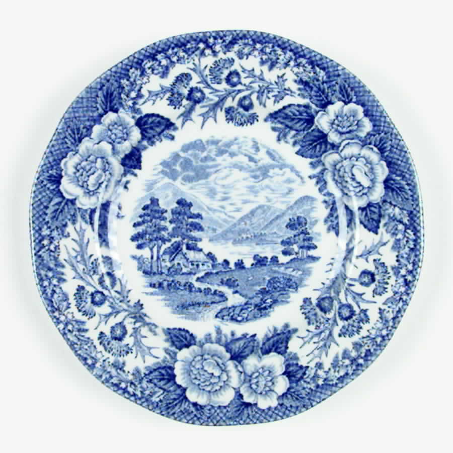 Lochs of Scotland Blue Bread & Butter Plate by Wedgwood-1