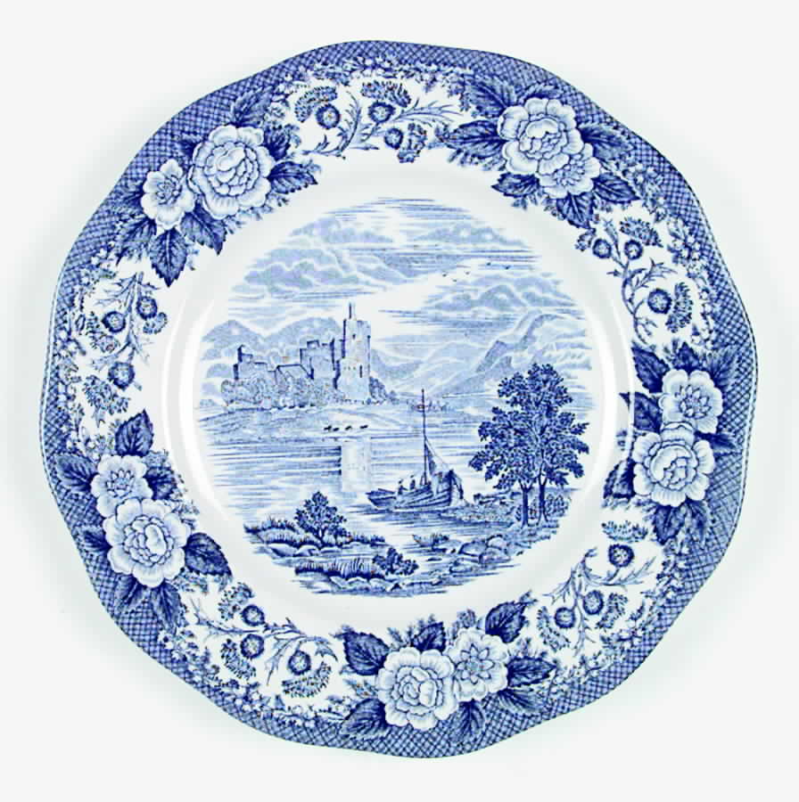 Lochs of Scotland Blue Luncheon Plate by Wedgwood-1