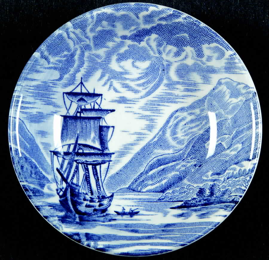 Lochs of Scotland Blue Butter Pat by Wedgwood-1