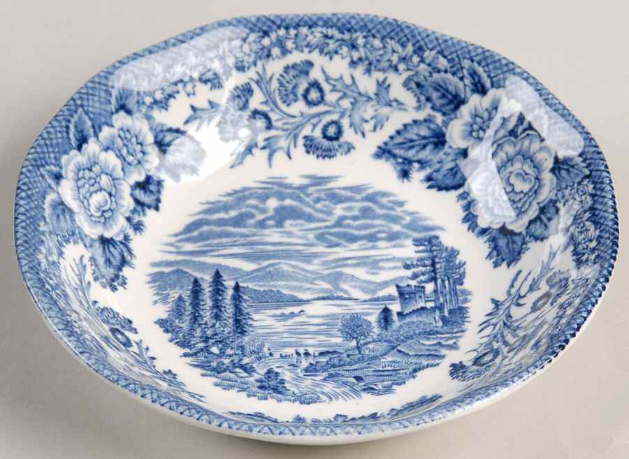 Lochs of Scotland Blue Fruit/Dessert (Sauce) Bowl by Wedgwood-1