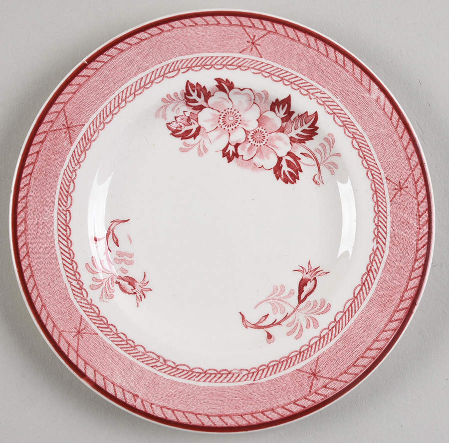 Stirling Pink Bread & Butter Plate by Wood & Sons-1