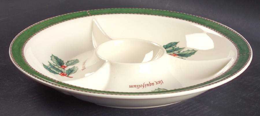 Sarah's Garden Christmas Green Hors d'Oeuvre Tray by Wedgwood-1