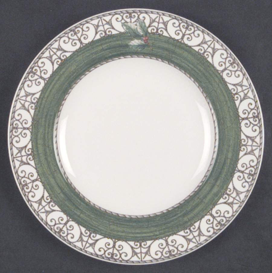 Sarah's Garden Christmas Green Bread & Butter Plate by Wedgwood-1