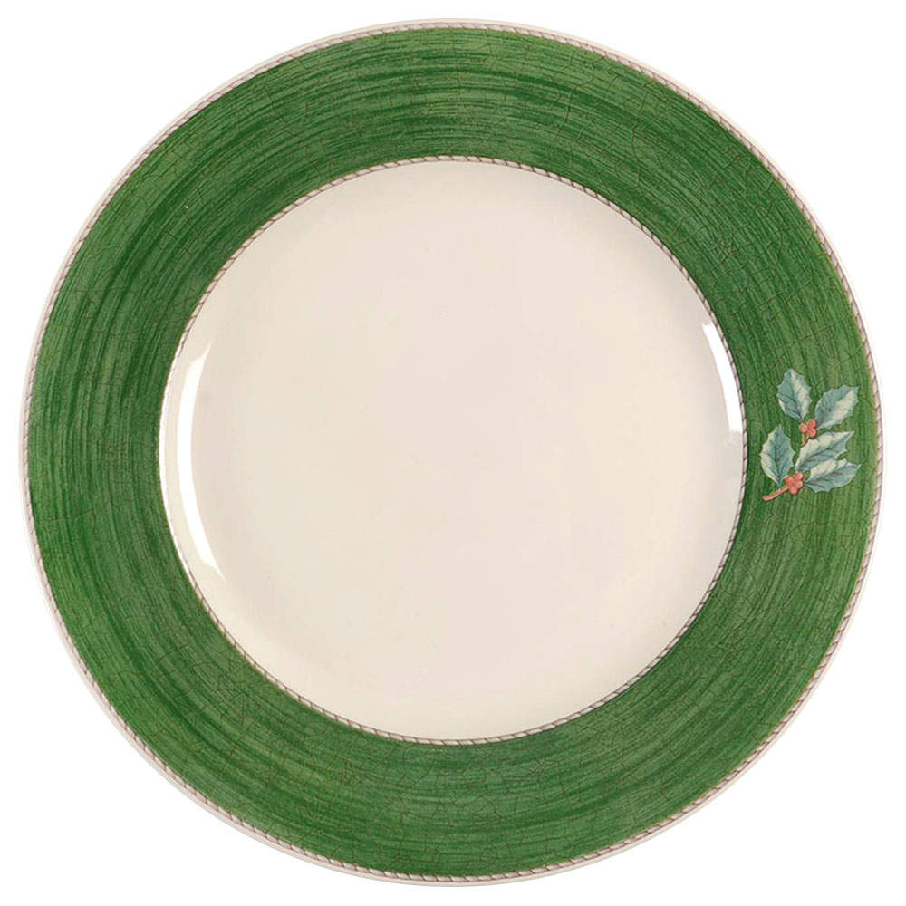 Sarah's Garden Christmas Green Dinner Plate by Wedgwood-1