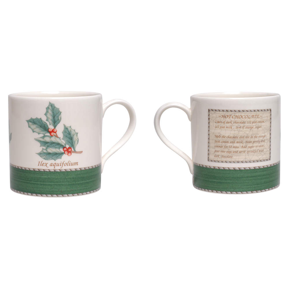 Sarah's Garden Christmas Green Mug by Wedgwood-1