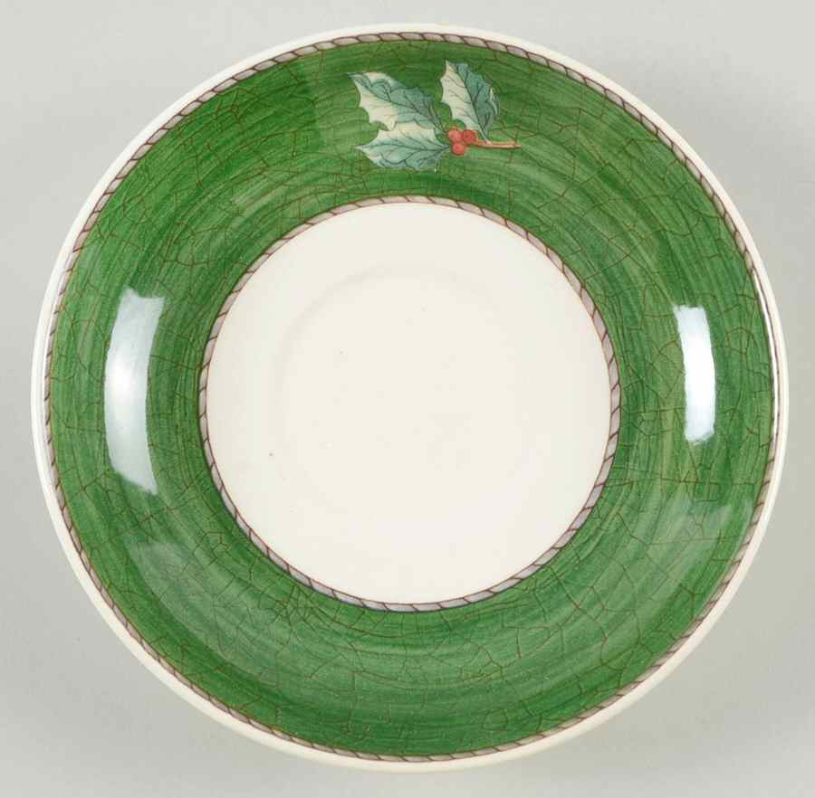 Sarah's Garden Christmas Green Saucer by Wedgwood-1
