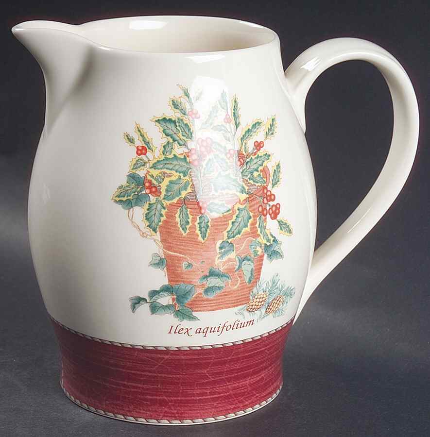 Sarah's Garden Christmas Red 40 Oz Jug by Wedgwood-1