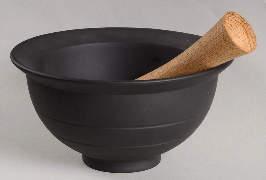 Nick Munro Jasper Collection Black Pestle and Mortar by Wedgwood-1