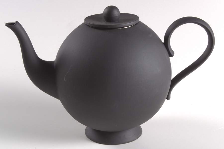 Nick Munro Jasper Collection Black Tea Pot & Lid w/Infuser by Wedgwood-1