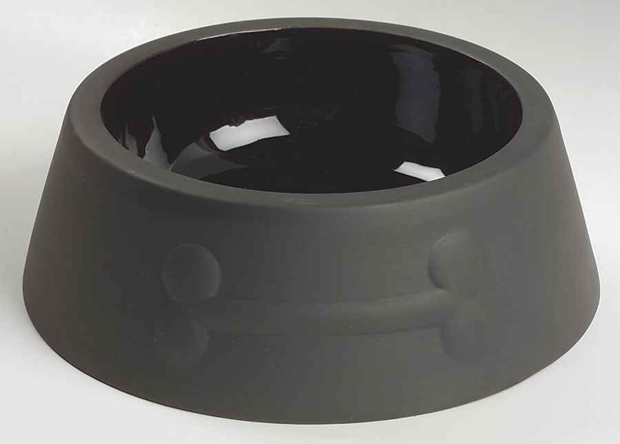 Nick Munro Jasper Collection Black Pet Bowl by Wedgwood-1