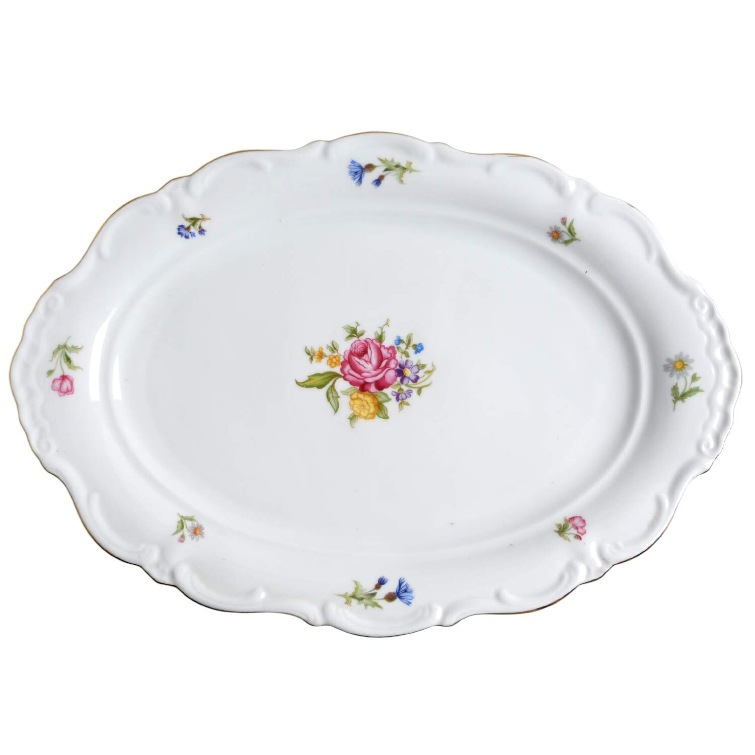 Mignon (Gray-Green Backstamp) 15" Oval Serving Platter by Winterling - Bavaria-1