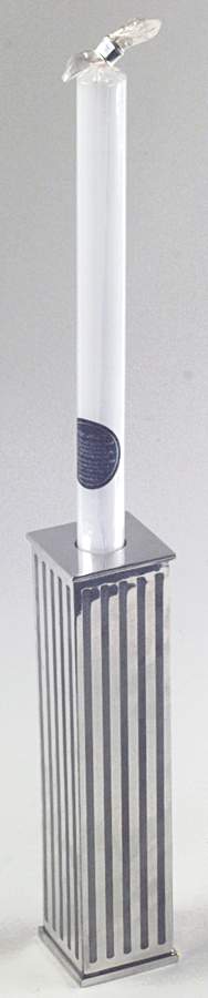 Contrasts Accessories Tall Pewter Candlestick by Wedgwood-1