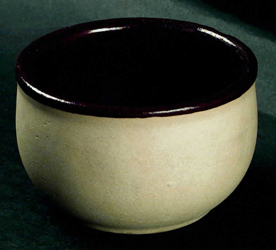 Bisque Bean Cup by Watt Pottery-1