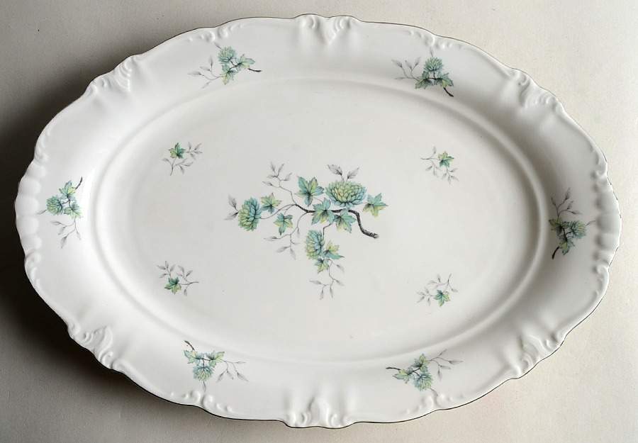 Dynasty 15" Oval Serving Platter by Winterling - Bavaria-1