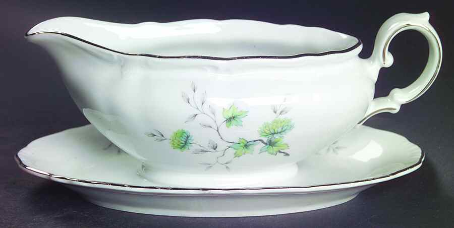 Dynasty Gravy Boat with Attached Underplate by Winterling - Bavaria-1