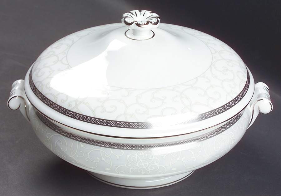Celestial Platinum Round Covered Vegetable by Wedgwood-1