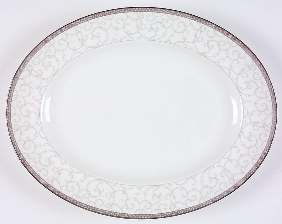 Celestial Platinum 14" Oval Serving Platter by Wedgwood-1