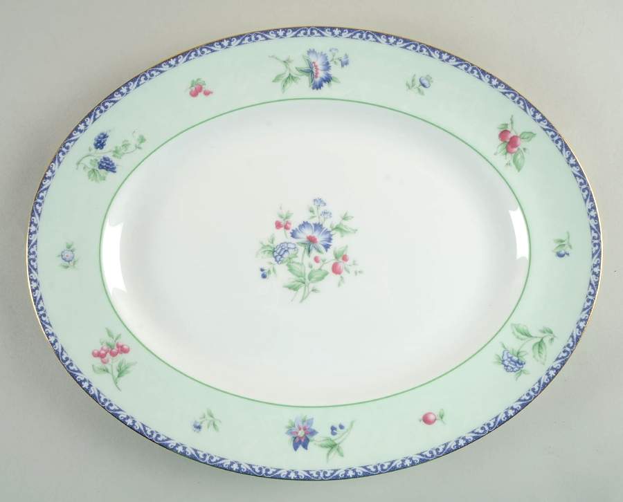 Meadow Field 14" Oval Serving Platter by Wedgwood-1