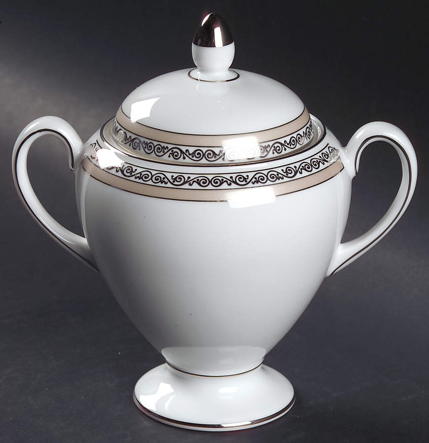 Verona Globe Shape Sugar Bowl & Lid by Wedgwood-1