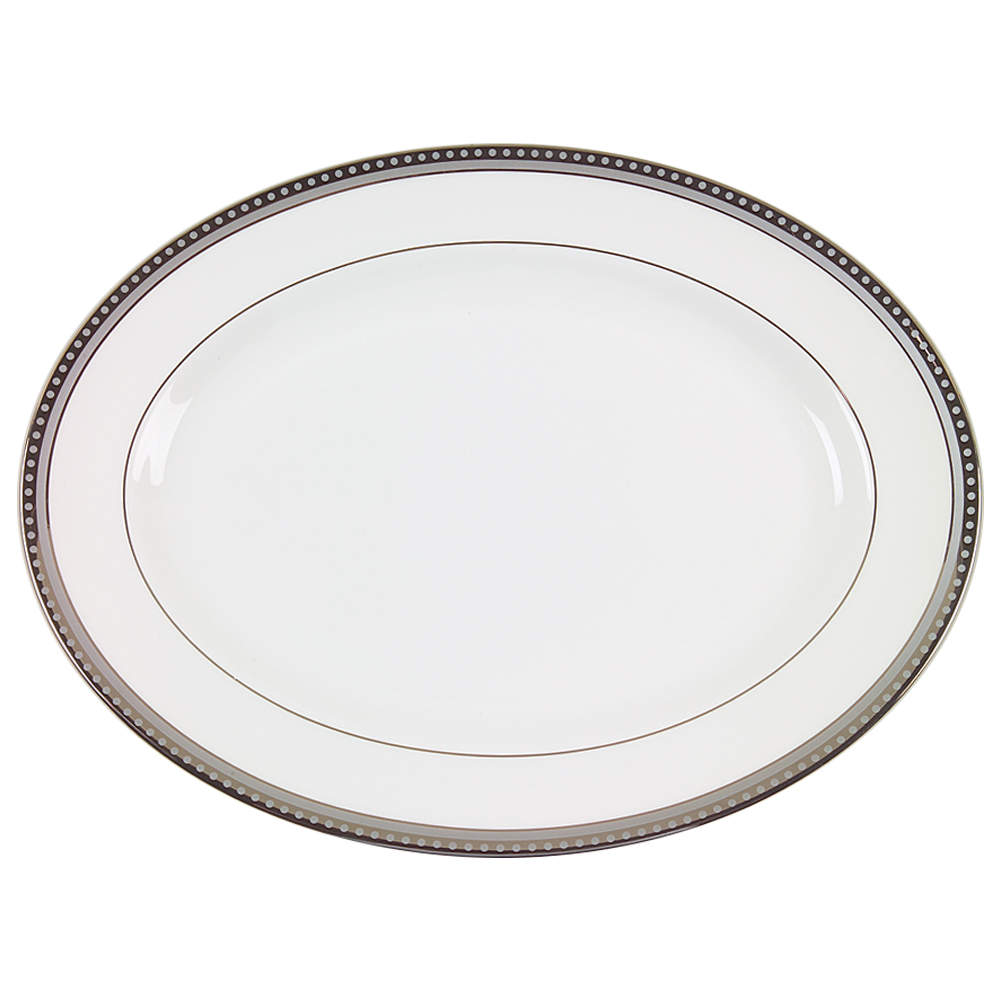 Unity Platinum 15" Oval Serving Platter by Wedgwood-1