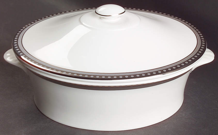 Unity Platinum Oval Covered Vegetable by Wedgwood-1
