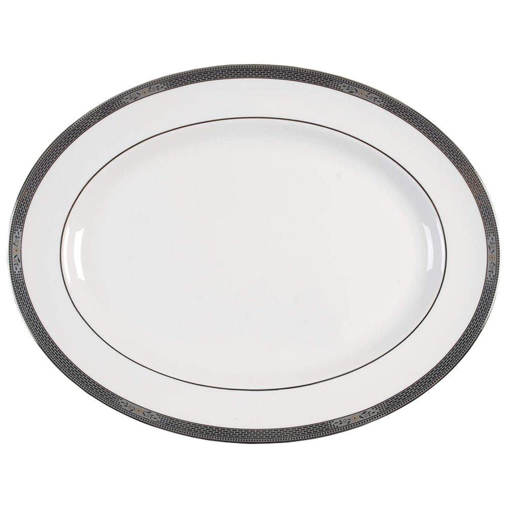 Marcasite 15" Oval Serving Platter by Wedgwood-1