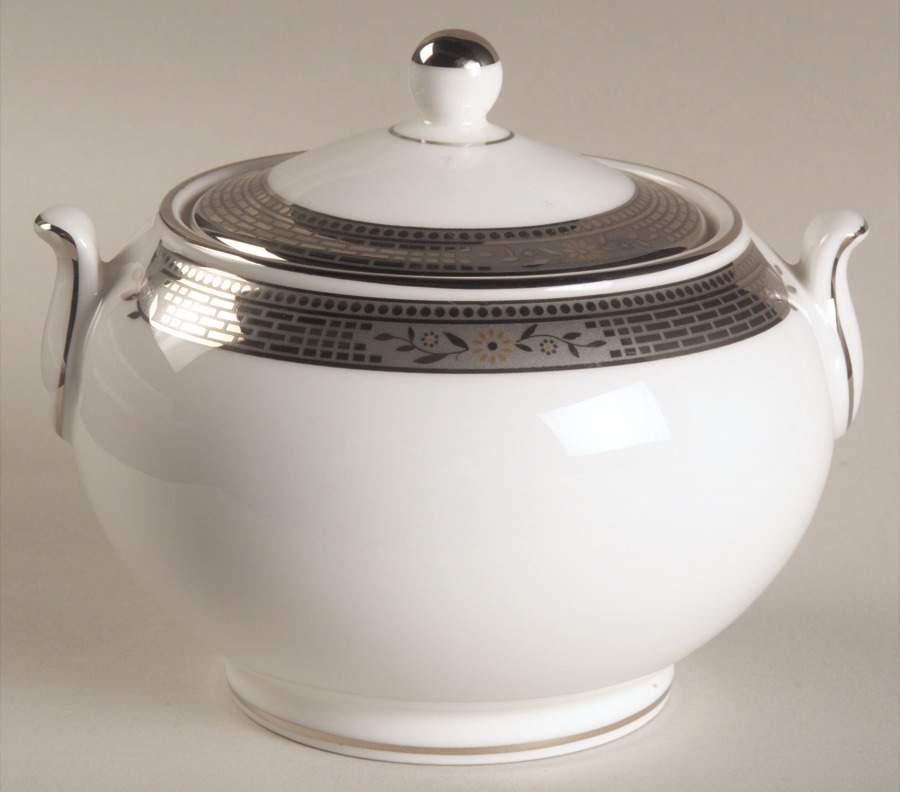 Marcasite Sugar Bowl & Lid by Wedgwood-1