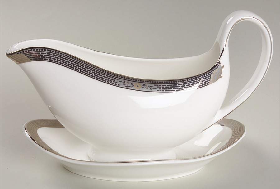 Marcasite Gravy Boat & Underplate by Wedgwood-1