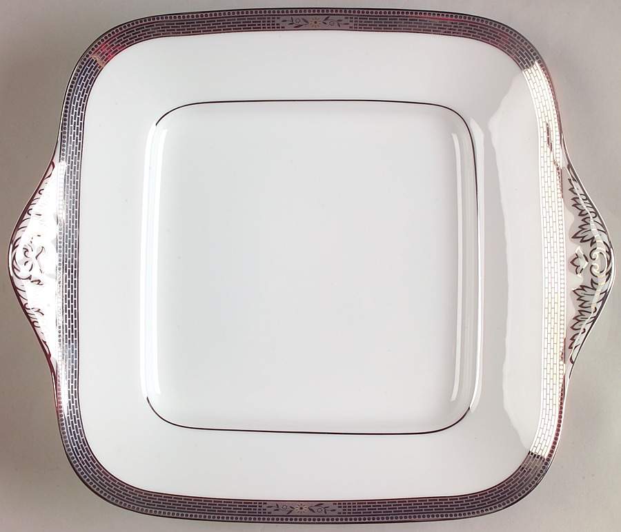 Marcasite Square Handled Cake Plate by Wedgwood-1