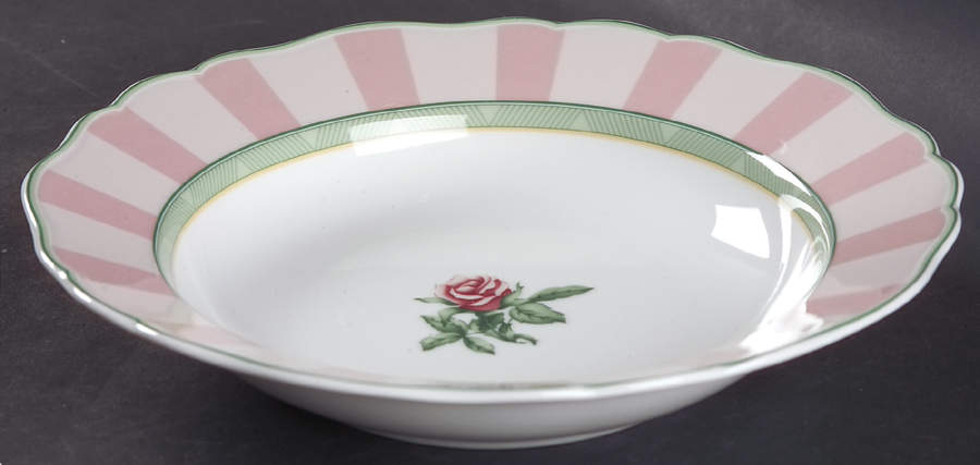 English Cottage Peppermint Large Rim Soup Bowl by Wedgwood-1