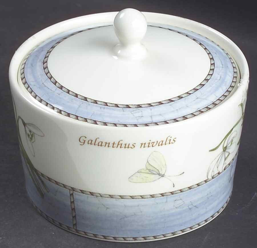 Sarah's Garden Snowdrop Sugar Bowl & Lid by Wedgwood-1