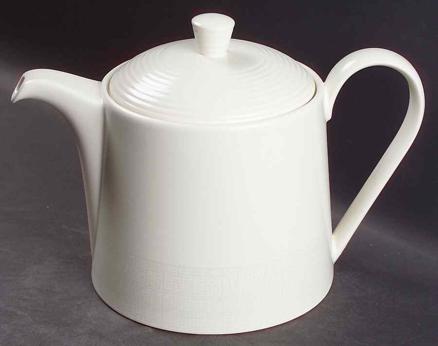 Paul Costelloe Cream Teapot & Lid by Wedgwood-1