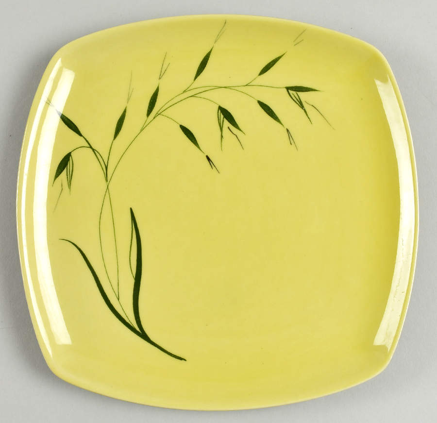 Oats (Chartreuse Background) Salad Plate by Winfield-1