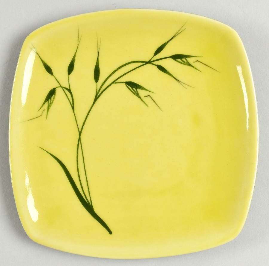 Oats (Chartreuse Background) Bread & Butter Plate by Winfield-1