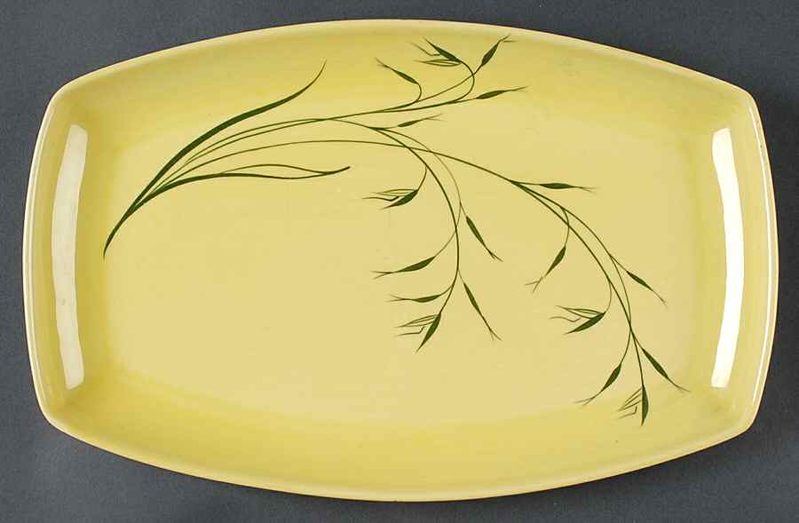 Oats (Chartreuse Background) 14" Oval Serving Platter by Winfield-1