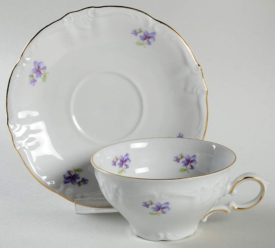 Remembrance Flat Cup & Saucer Set by Winterling - Bavaria-1