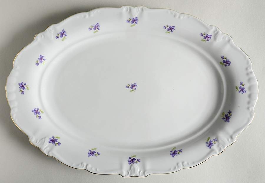 Remembrance 13" Oval Serving Platter by Winterling - Bavaria-1